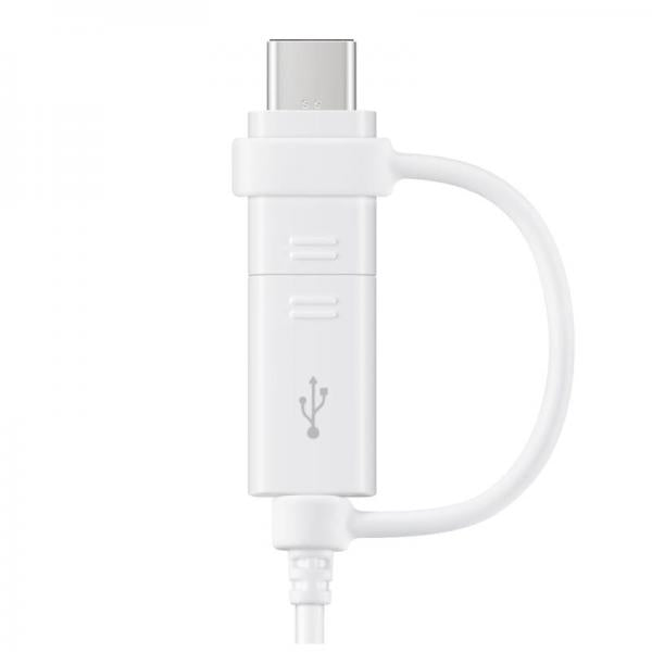 CAVO DATI/CARICA PER SMARTPHONE USB- MICRO USB/TYPE-C 1.5MT SAMSUNG EP-DG930DWEGWW WHITE