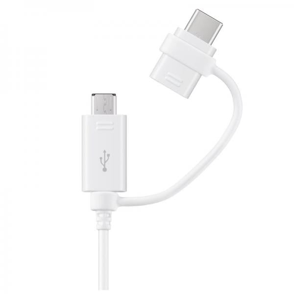 CAVO DATI/CARICA PER SMARTPHONE USB- MICRO USB/TYPE-C 1.5MT SAMSUNG EP-DG930DWEGWW WHITE