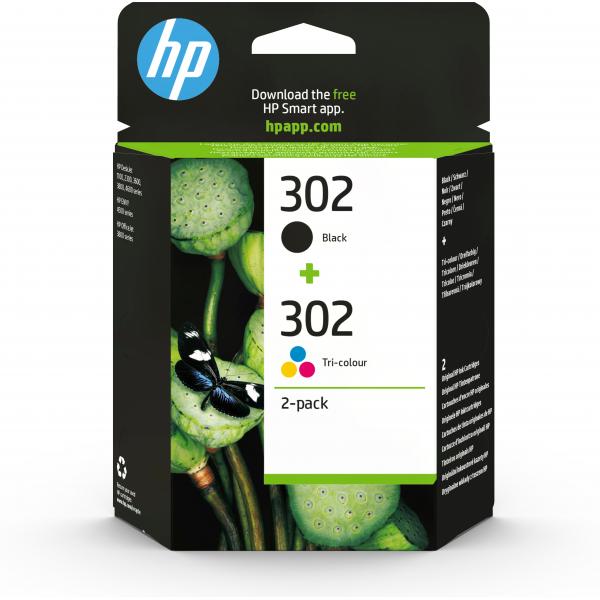 CARTUCCIA HP MULTIPACK 302 BK + 302 CL X4D37AE