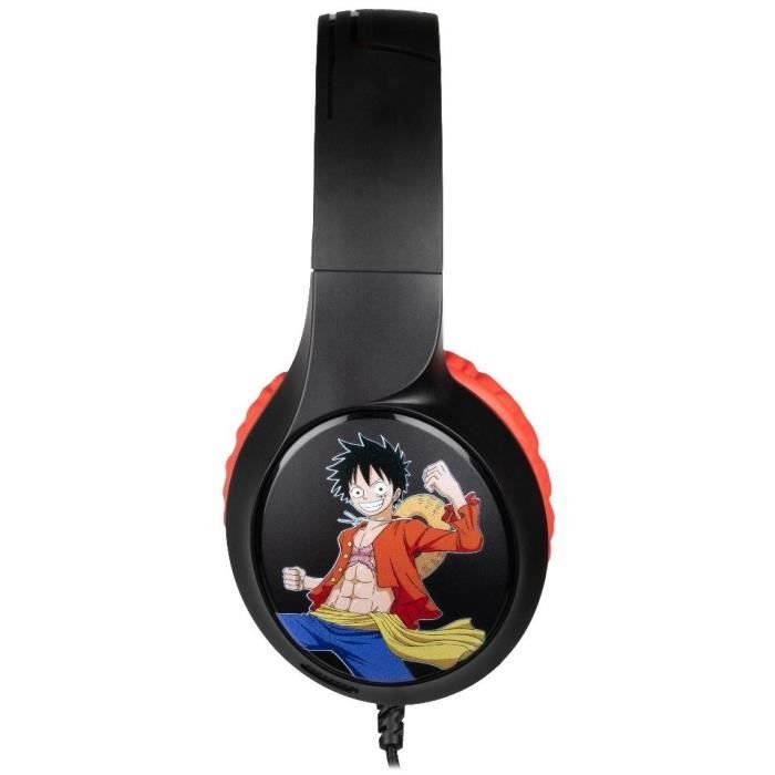 Cuffie da gioco cablate - KONIX - One Piece - PC, PS4, PS5, Switch e Xbox - Microfono - Cavo da 1,5 m - Presa jack da 3,5 mm - Luffy