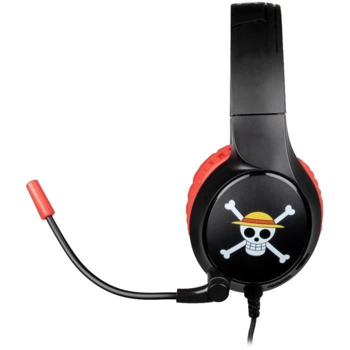 Cuffie da gioco cablate - KONIX - One Piece - PC, PS4, PS5, Switch e Xbox - Microfono - Cavo da 1,5 m - Presa jack da 3,5 mm - Luffy