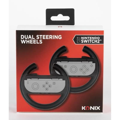 Coppia di volanti - KONIX - Per controller Joy-Con Nintendo Switch 2 - Nero