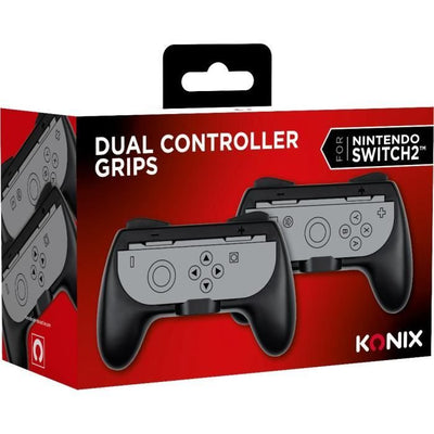 Coppia di supporti per Joy-Con - KONIX - Nintendo Switch 2 - Forma del controller classico - Nero
