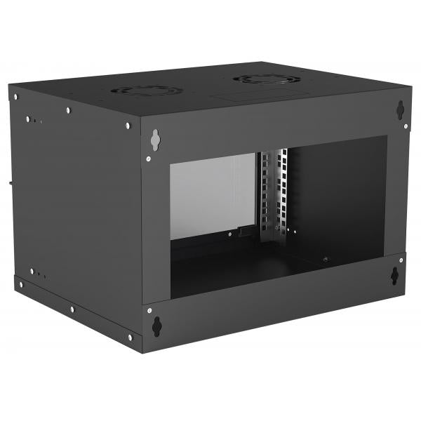 Intellinet 714143 rack 6U Da parete Nero (NETWORK CABINET WALL MOUNT 6U- - [BASIC] 400MM BLACK FLATPACK)