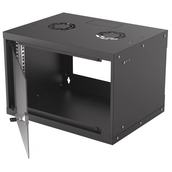 Intellinet 714143 rack 6U Da parete Nero (NETWORK CABINET WALL MOUNT 6U- - [BASIC] 400MM BLACK FLATPACK)