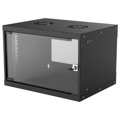 Intellinet 714143 rack 6U Da parete Nero (NETWORK CABINET WALL MOUNT 6U- - [BASIC] 400MM BLACK FLATPACK)