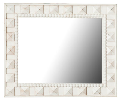 Biscottini Specchiera da appendere verticale/orizzontale L77xPR5xH93 cm finitura bianca anticata.