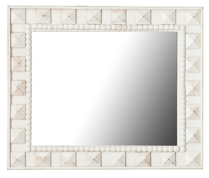 Biscottini Specchiera da appendere verticale/orizzontale L77xPR5xH93 cm finitura bianca anticata.