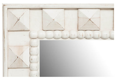 Biscottini Specchiera da appendere verticale/orizzontale L77xPR5xH93 cm finitura bianca anticata.