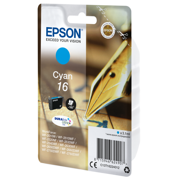 Cartuccia originale Epson 16/penna - per Epson WF - Ciano