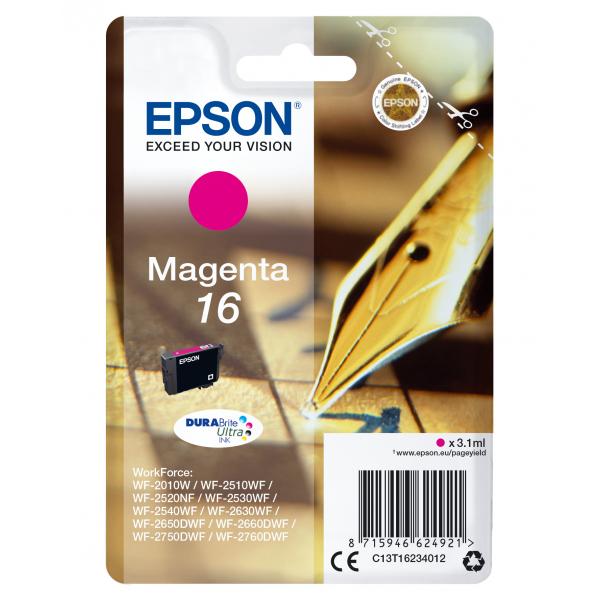 Cartuccia originale Epson 16 - per stampanti Epson Workforce - Magenta