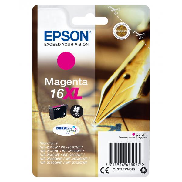 Cartuccia originale Epson 16XL - per stampanti Epson Workforce - Alta Capacità - Magenta