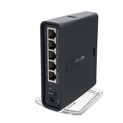 Mikrotik hAP ac lite tower Nero Supporto Power over Ethernet [PoE] (MikroTik hAP AC Lite Router + Access Point [Tower Shape] - RB952UI-5AC2ND-TC [RouterOS L4, UK PSU])