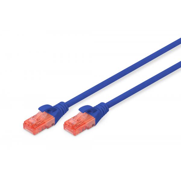 Cavo di rete Patch dritto - Non schermato - CAT. 6E - Lunghezza 25 centimetri - Blu