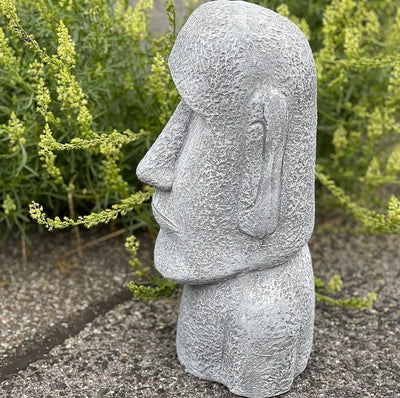 Scultura Moai - Isole di Pasqua, pietra massiccia, decorazione per il giardino, fatto a mano