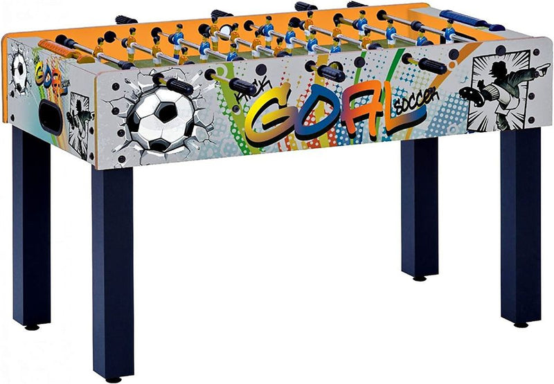 Garlando Calcio Balilla F-1 con Grafica Goal con Aste Rientranti Multicolore