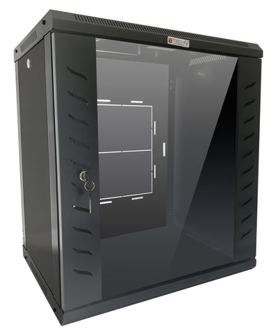 Armadio Rack 19'' a Muro 15 Unità P.600 mm Flat Pack Nero