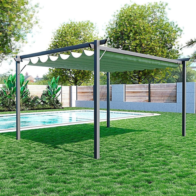 ACCONTO PERSONALIZZATO Gazebo Pergola 3 x 4 M Pergolato Con Telo Impermeabile Retrattile Richiudibile Struttura In Acc