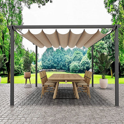 ACCONTO PERSONALIZZATO Gazebo Pergola 3 x 4 M Pergolato Con Telo Impermeabile Retrattile Richiudibile Struttura In Acc