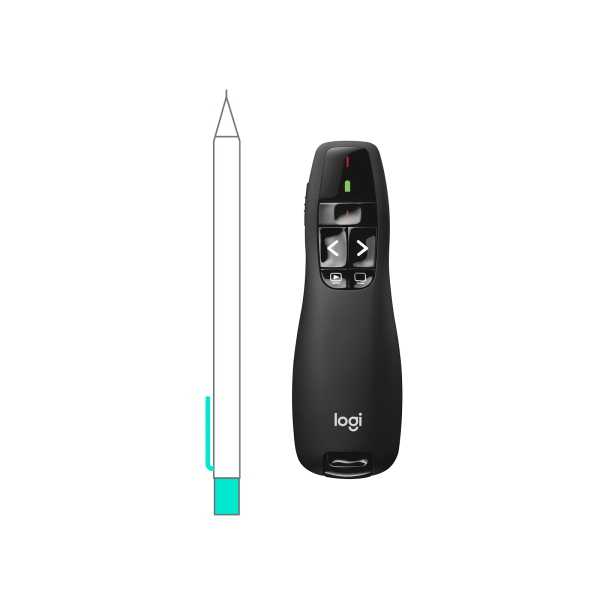 Puntatore Laser Logitech R400 - Laser Presentation Remote - Per la navigazione di base all&