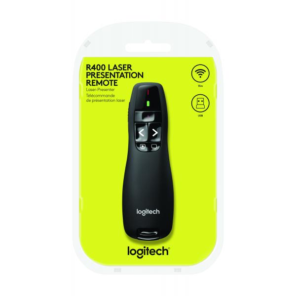 Puntatore Laser Logitech R400 - Laser Presentation Remote - Per la navigazione di base all&