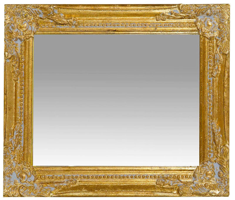 Biscottini Specchiera da appendere verticale/orizzontale L27xPR4xH32 cm finitura foglia oro anticato.