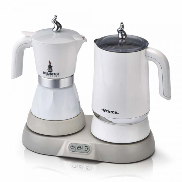 ARIETE BREAKFAST STATION (1344) - SISTEMA ELETTRICO 3 IN 1 MOKA + CAPPUCCINATORE + BOLLITORE - 500W
