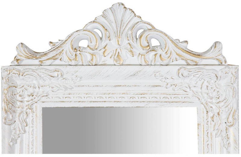Biscottini Specchiera da terra finitura bianco anticato L43xPR4xH178 struttura legno.