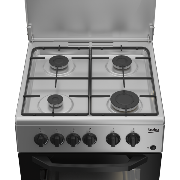 Beko Cucina A Gas 4 Bruciatori Forno Elett.54lt 50x50 Silver Css42014fs