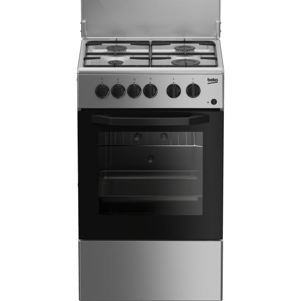 Beko Cucina A Gas 4 Bruciatori Forno Elett.54lt 50x50 Silver Css42014fs