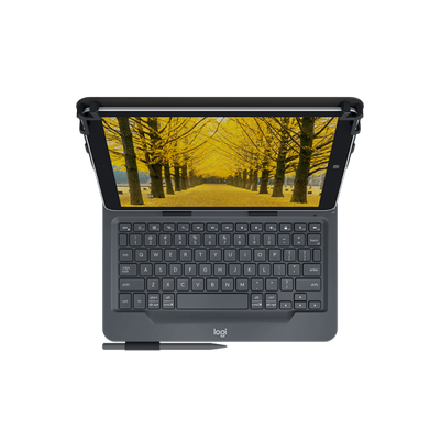 Logitech 920-008340 tastiera per dispositivo mobile QWERTY Nordic Bluetooth Nero (Universal Kyb folio Pan Nordic - for 9 + 10 tablets, Black - Warranty: 24M)