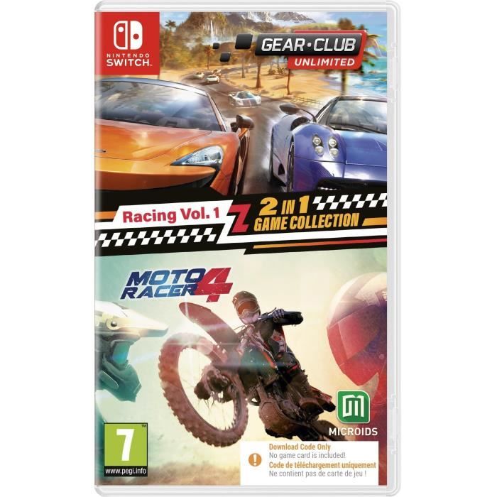 Corse vol. Collezione di giochi 1: 2 in 1 - Gear Club Unlimited + Moto Racer 4 - Gioco per Nintendo Switch - Codice in una scatola