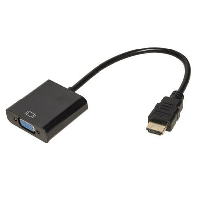 Convertitore per segnali da HDMI a VGA - Lunghezza cavo 15 cm - Per collegamento di PC notebook o altri dispositivi con porta HDMI a proiettori o monitor VGA.
