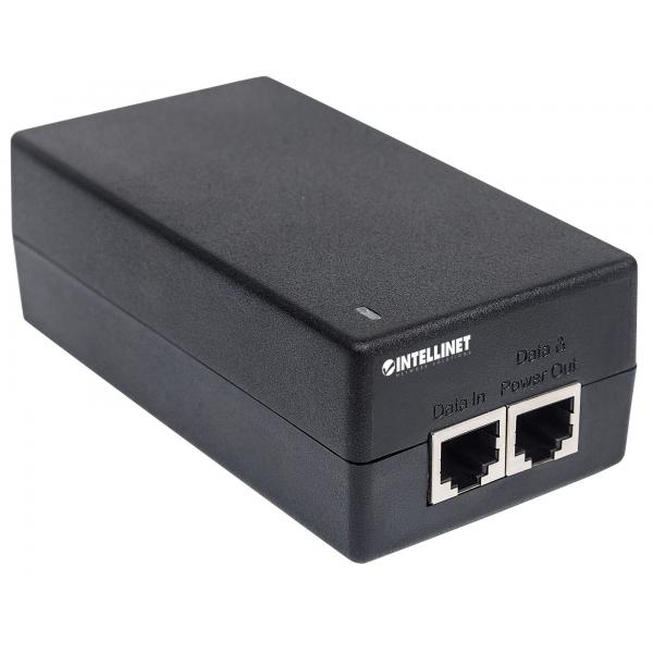 Intellinet 561235 adattatore PoE e iniettore Gigabit Ethernet 48 V (Gigabit Ultra PoE+ Injector, - 1 x 60 W Port, IEEE 802.3bt - and IEEE 802.3at/af Compliant, Plastic Housing [Euro 2-pin plug] Gigab