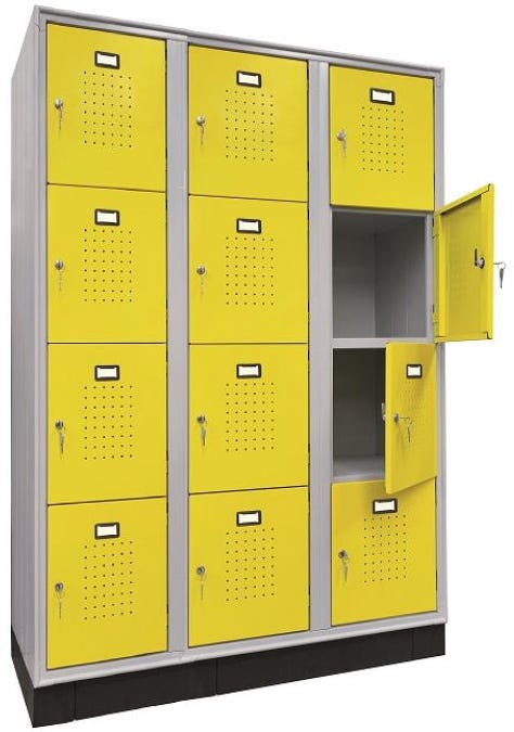 Armadio casellario con 12 vani cm. 120x50x175h