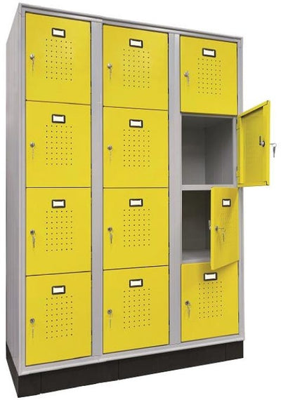 Armadio casellario con 12 vani cm. 120x50x175h