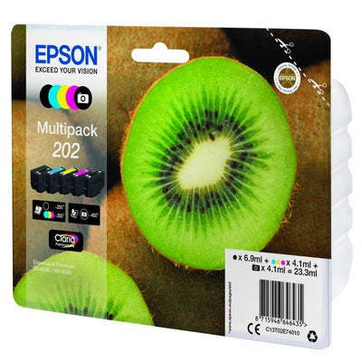 Epson Multipack 202 - confezione da 5 - nero, giallo, ciano, magenta, nero fotografico