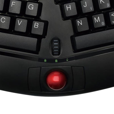 Adesso Tru-Form Media 3150 tastiera Universale RF Wireless QWERTY Inglese US Nero (WIRELESS ERGONOMIC TRACKBALL - KEYBOARD WKB-3150UB) - Versione UK