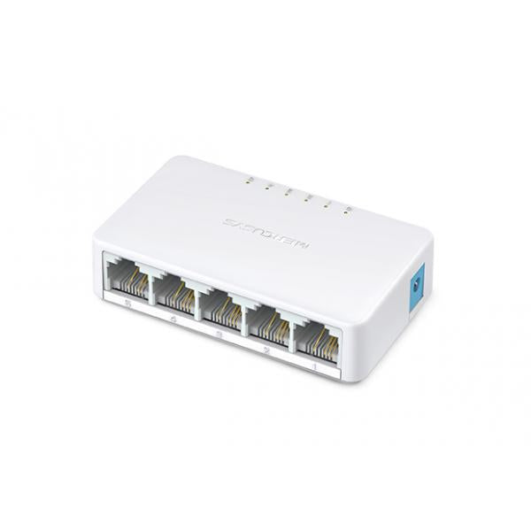Switch di rete Mercusys MS105 - Desktop 5P - 10/100 - Rj45 - auto-negoziazione e auto MDI / MDIX