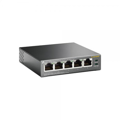 Switch di rete TpLink TL-SG1005P Desktop - Unmanaged - 10/100/1000Mbps Gigabit - 5 Porte - Auto-negoziazione - Supporto Power over Ethernet (PoE)