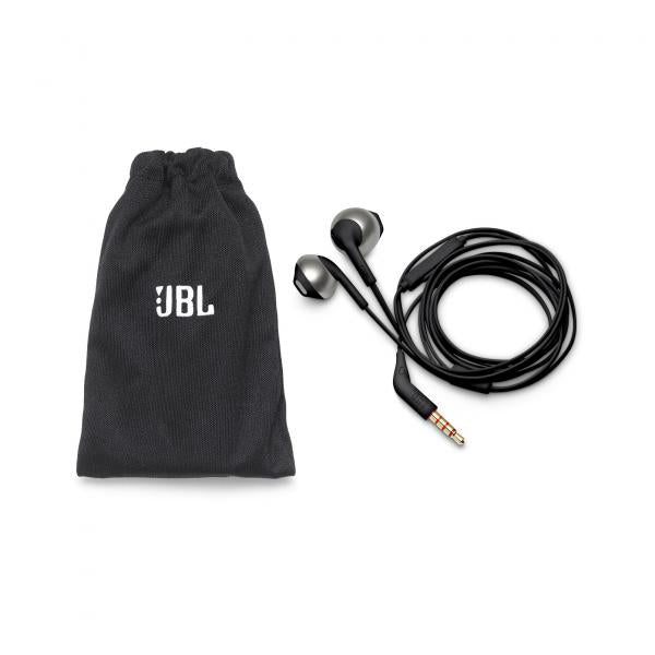 Jbl Jblt205blk Auricolari Con Microfono Cavo Piatto Anti Groviglio Nero