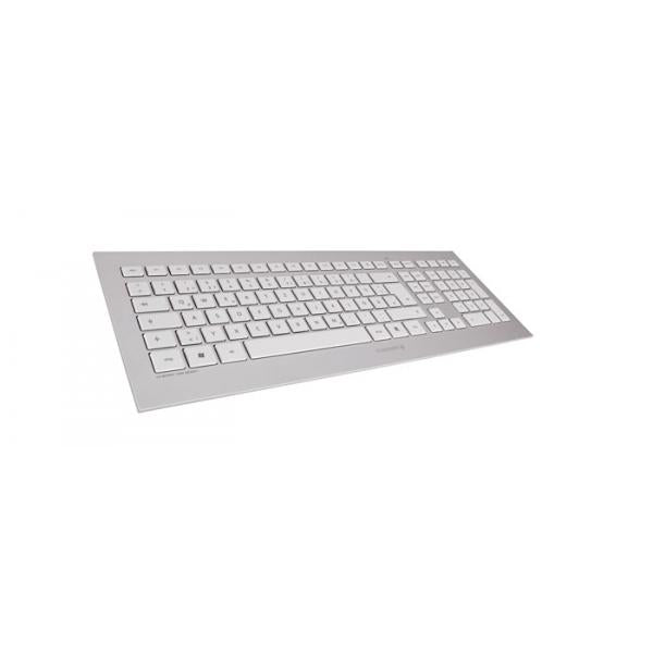 Dw 8000 Tastiera Rf Wireless Francese Argento, Bianco
