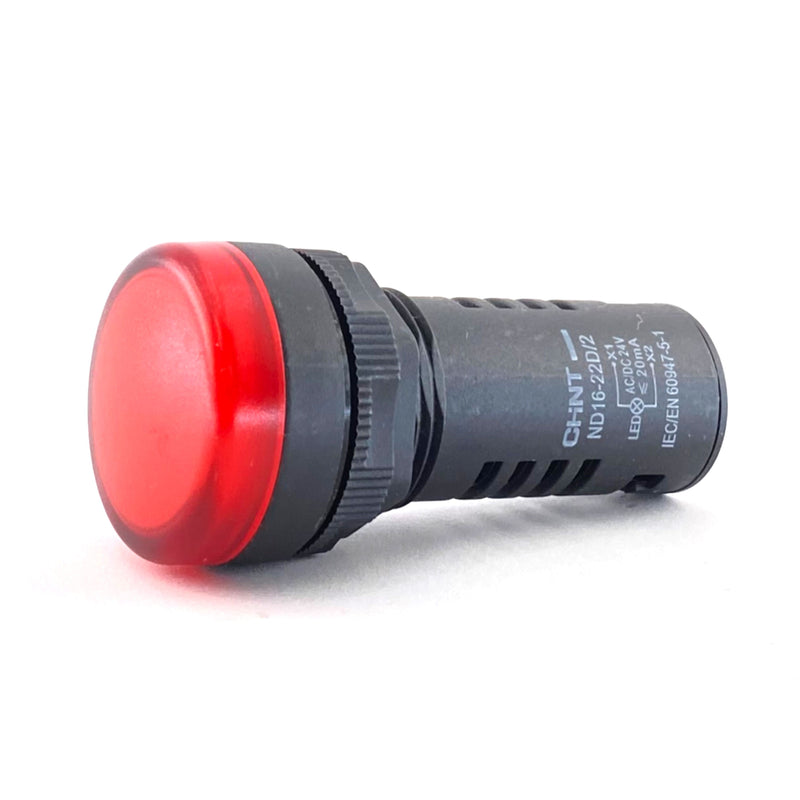 Spia led monoblocco testa rossa 24VCC Chint