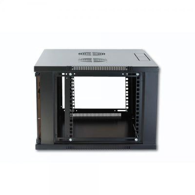 Armadio Rack 19'' a Muro 6U prof. 450 Nero Assemblato