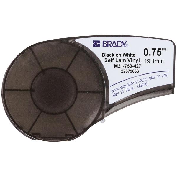 Brady 110927 Nero, Translucent, Bianco Etichetta per stampante autoadesiva (Self-laminating Vinyl tape - for M211 M210 BMP21-PLUS - BMP21-LAB BMP21 Selflaminating - Warranty: 12M)
