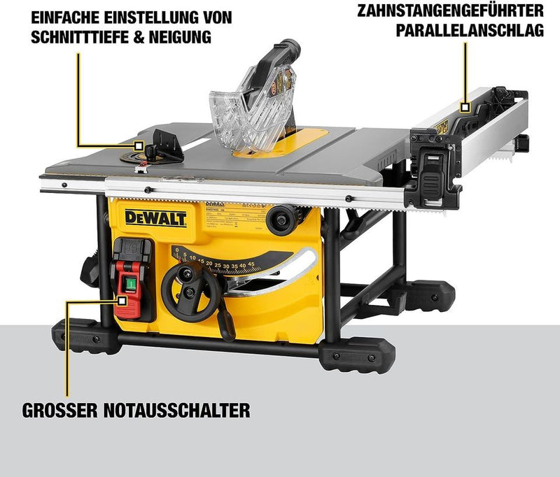 Sega circolare da banco DEWALT 210 mm DWE7485-QS