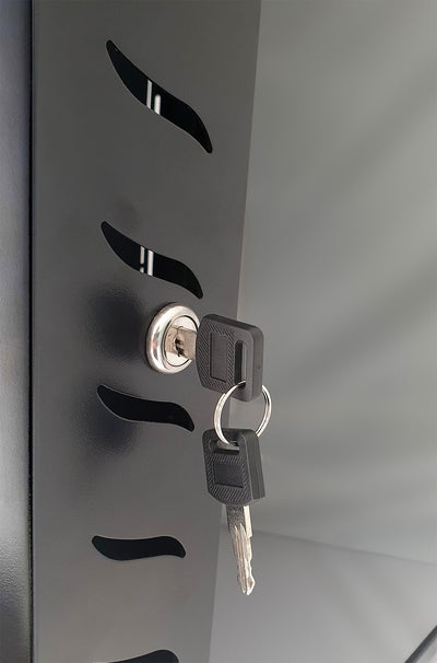 Armadio Rack 19'' a Muro 12 Unità P.600 mm Flat Pack Nero