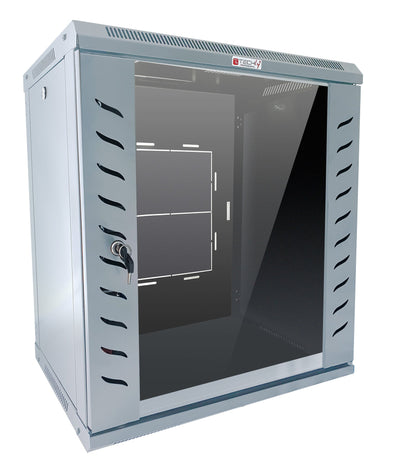 Armadio Rack 19'' a Muro 15 Unità P.600 mm Flat Pack Grigio