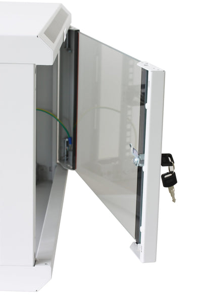 Armadio Rack 19'' a muro 9 unità sezione unica prof. 600mm Grigio