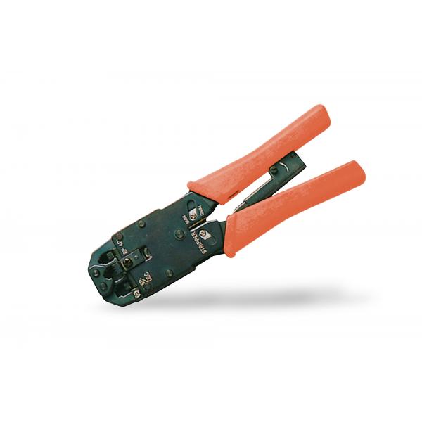 Crimpatrice con Spelafili RJ45/RJ11/RJ12 - Pinza a crimpare multifunzionale modulare per la produzione di cavi per la rete e telefono